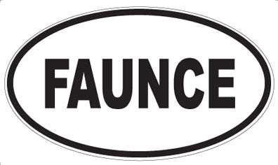 FAUNCE - Oval Sticker