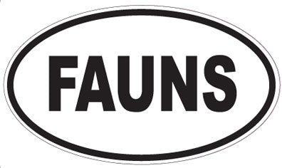 FAUNS - Oval Sticker