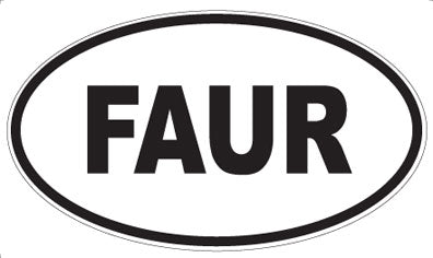 FAUR - Oval Sticker