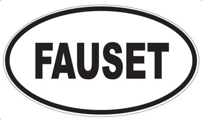 FAUSET - Oval Sticker