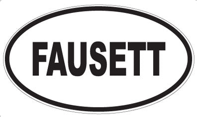 FAUSETT - Oval Sticker