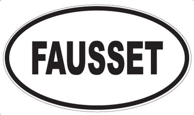 FAUSSET - Oval Sticker
