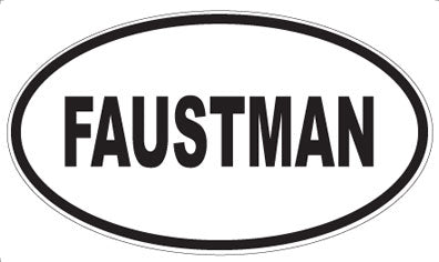 FAUSTMAN - Oval Sticker