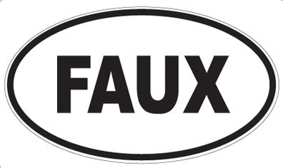 FAUX - Oval Sticker