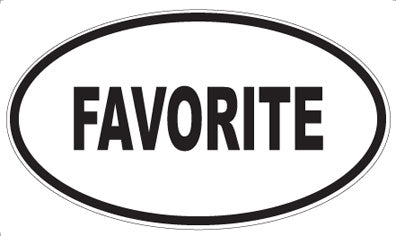 FAVORITE - Oval Sticker