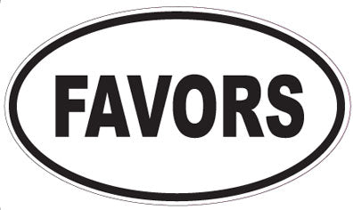 FAVORS - Oval Sticker