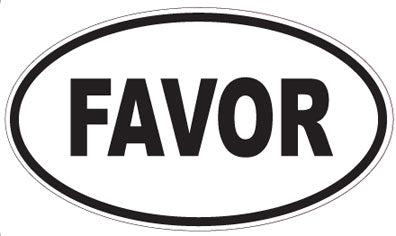 FAVOR - Oval Magnet