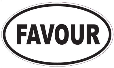 FAVOUR - Oval Sticker