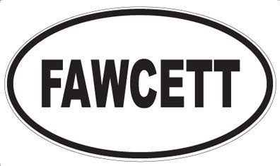 FAWCETT - Oval Sticker