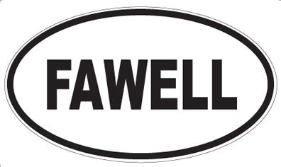 FAWELL - Oval Sticker