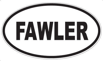 FAWLER - Oval Sticker