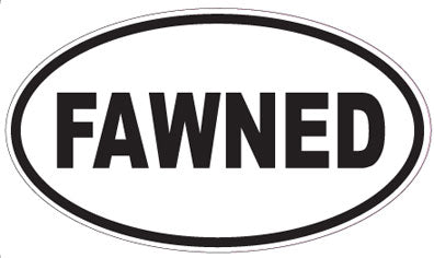 FAWNED - Oval Sticker