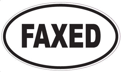 FAXED - Oval Magnet