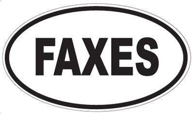 FAXES - Oval Magnet