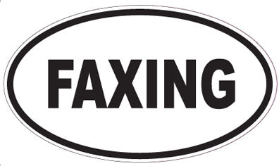 FAXING - Oval Sticker