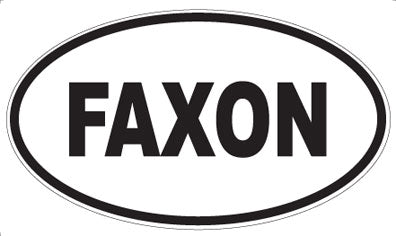 FAXON - Oval Sticker