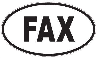 FAX - 3 Letter Initials Oval Magnet