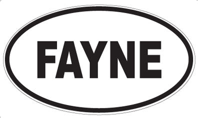 FAYNE - Oval Sticker