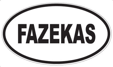 FAZEKAS - Oval Magnet