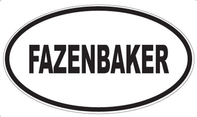 FAZENBAKER - Oval Sticker