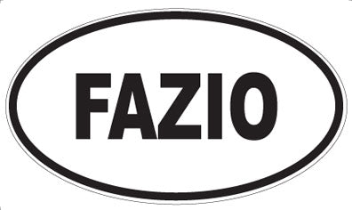 FAZIO - Oval Sticker