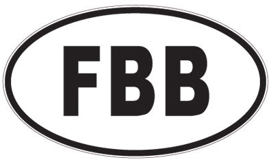 FBB - 3 Letter Initials Oval Magnet