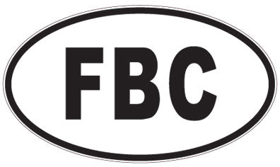 FBC - 3 Letter Initials Oval Magnet
