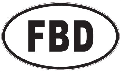 FBD - 3 Letter Initials Oval Magnet