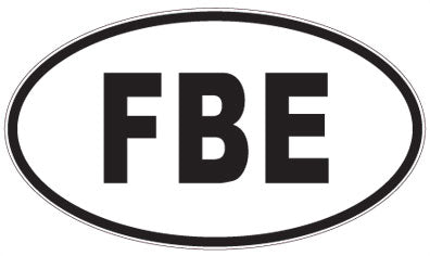 FBE - 3 Letter Initials Oval Magnet