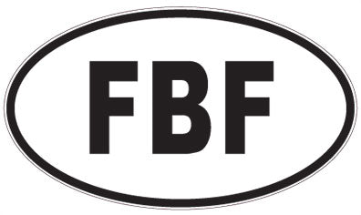 FBF - 3 Letter Initials Oval Magnet