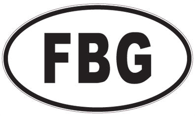FBG - 3 Letter Initials Oval Magnet