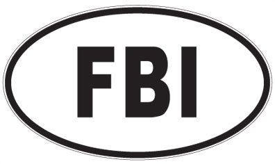 FBI - 3 Letter Initials Oval Magnet