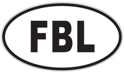 FBL - 3 Letter Initials Oval Magnet