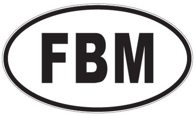 FBM - 3 Letter Initials Oval Magnet