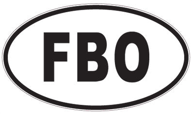 FBO - 3 Letter Initials Oval Magnet