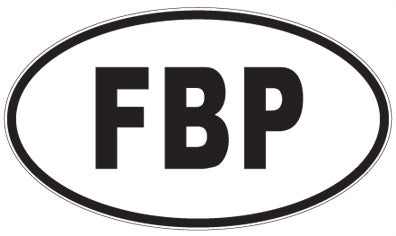 FBP - 3 Letter Initials Oval Magnet