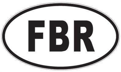 FBR - 3 Letter Initials Oval Sticker