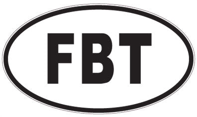 FBT - 3 Letter Initials Oval Sticker