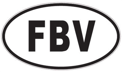 FBV - 3 Letter Initials Oval Magnet