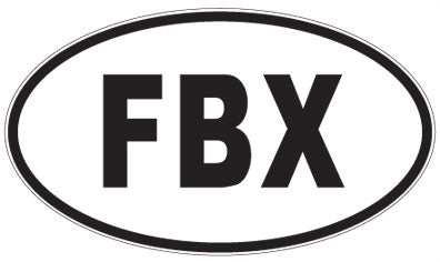 FBX - 3 Letter Initials Oval Magnet