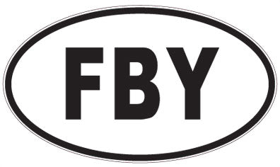 FBY - 3 Letter Initials Oval Magnet
