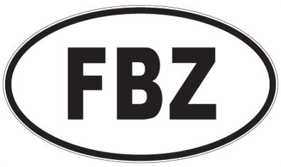 FBZ - 3 Letter Initials Oval Magnet