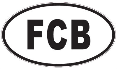 FCB - 3 Letter Initials Oval Magnet