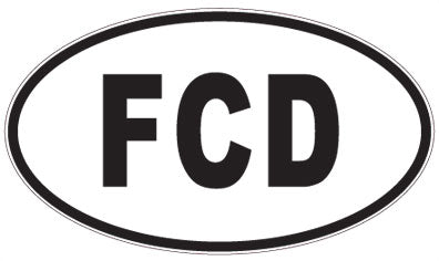 FCD - 3 Letter Initials Oval Magnet