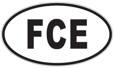 FCE - 3 Letter Initials Oval Magnet