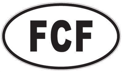FCF - 3 Letter Initials Oval Magnet