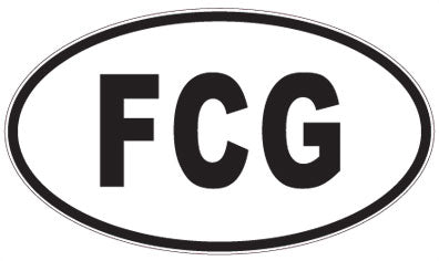 FCG - 3 Letter Initials Oval Magnet