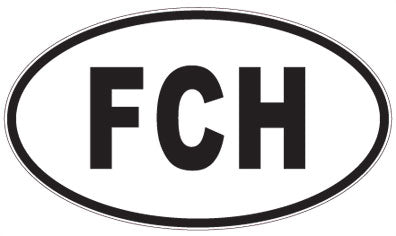 FCH - 3 Letter Initials Oval Magnet