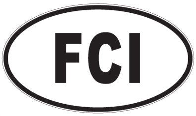 FCI - 3 Letter Initials Oval Magnet
