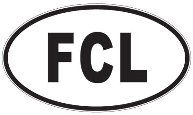 FCL - 3 Letter Initials Oval Magnet